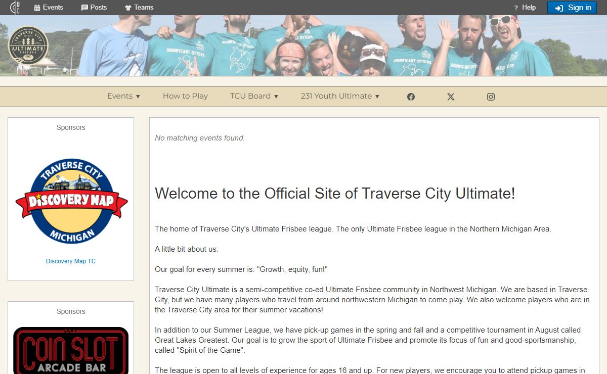 Traverse City Ultimate Frisbee League