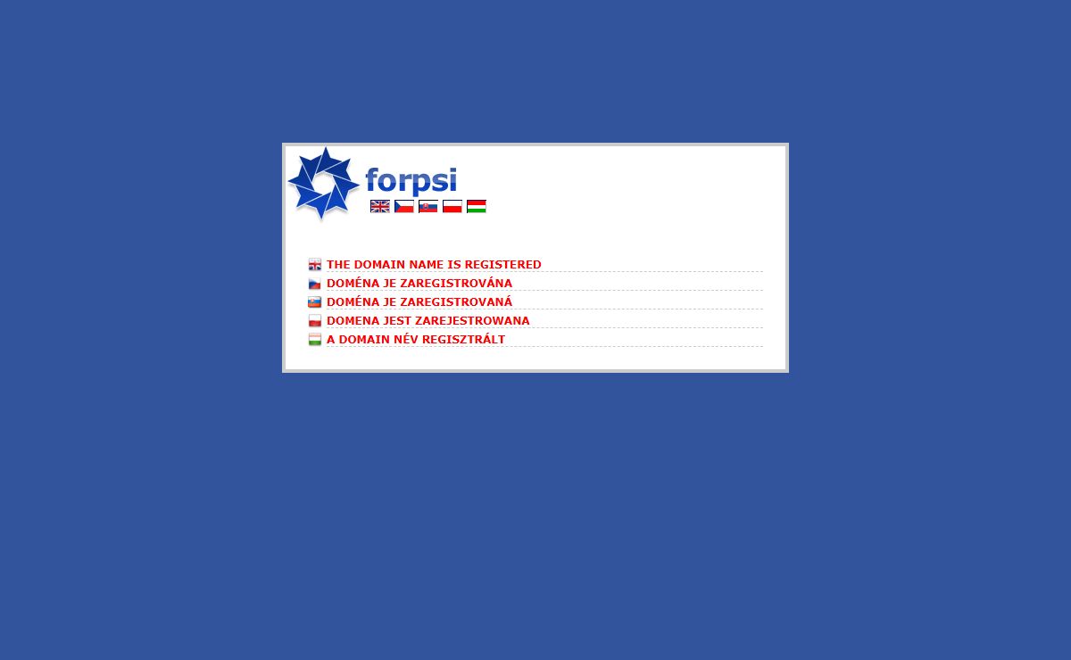 The domain name is registered