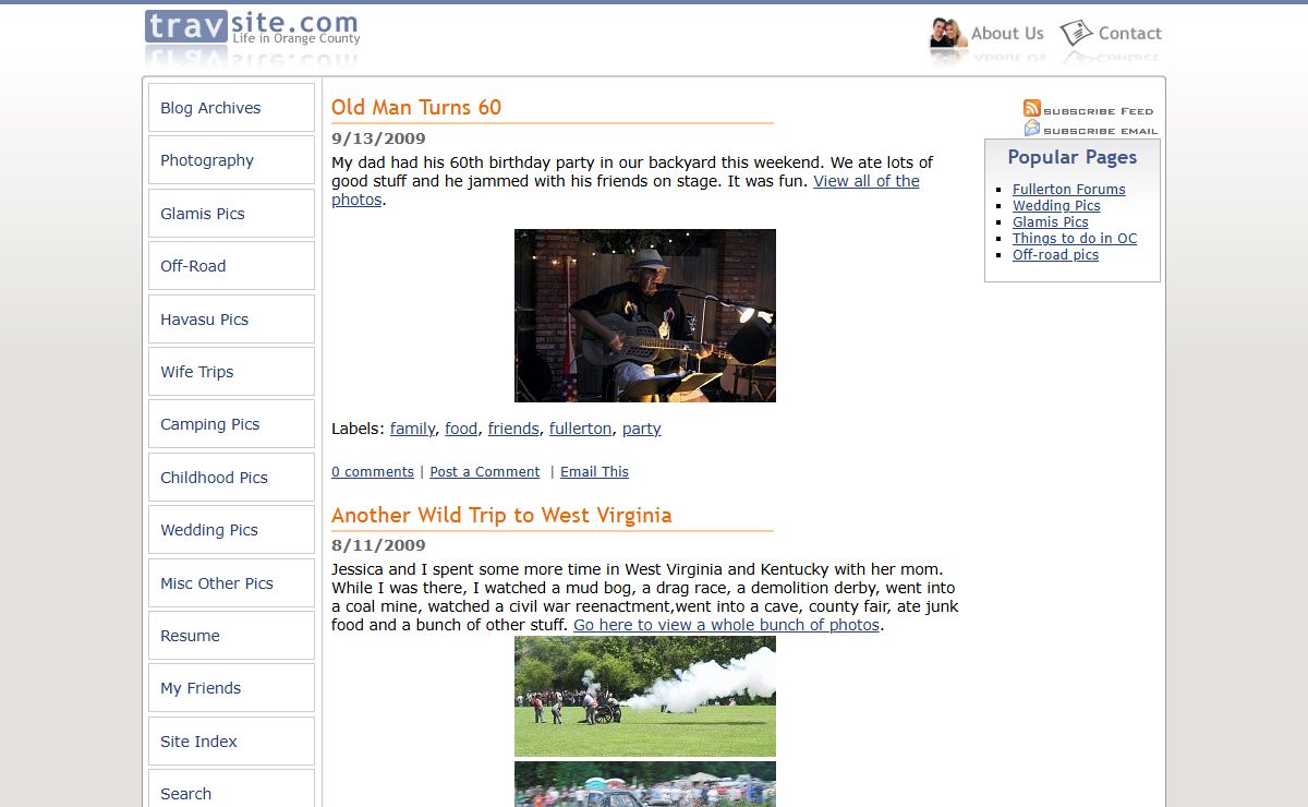 Travsite.com - Life in Orange County