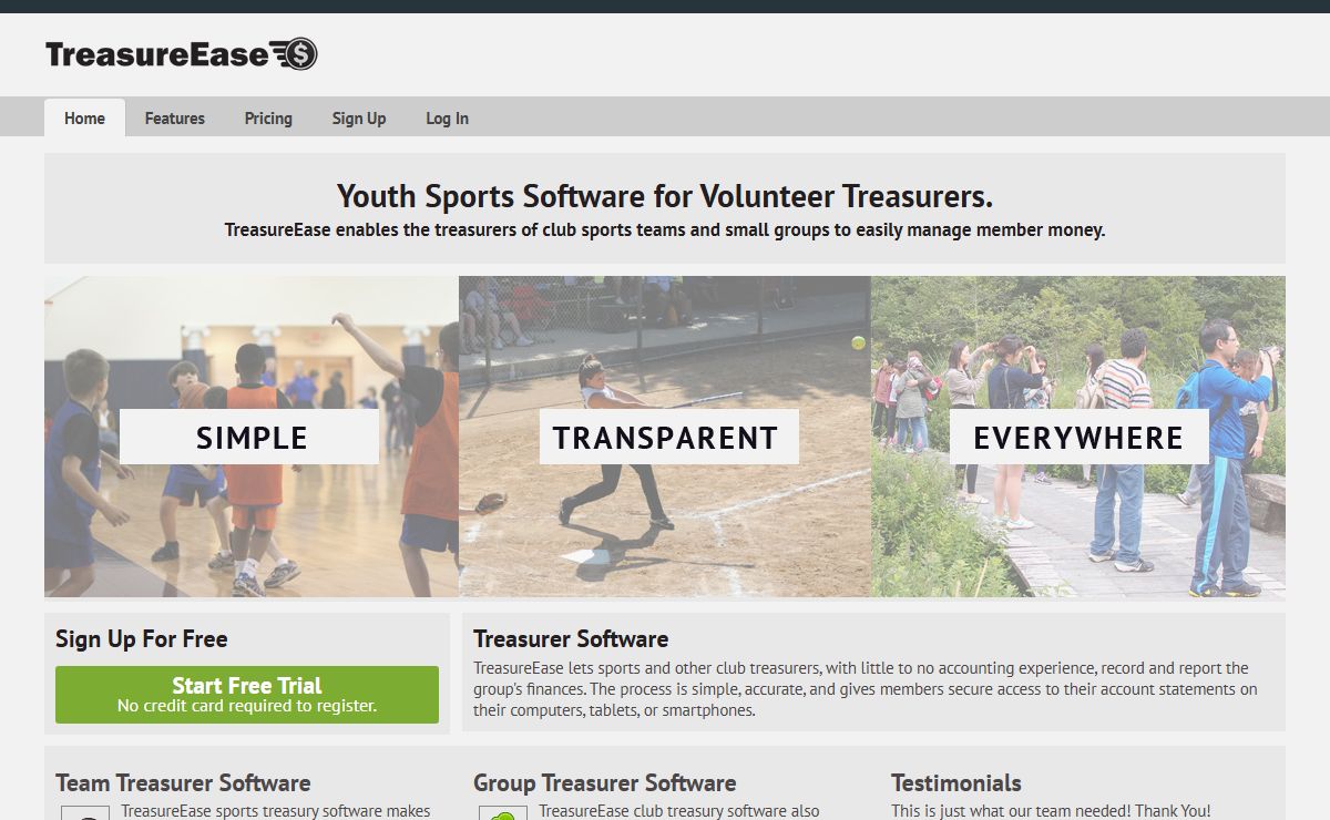 Team Treasury Software | Club Treasury Software | Group Accounting | TreasureEase