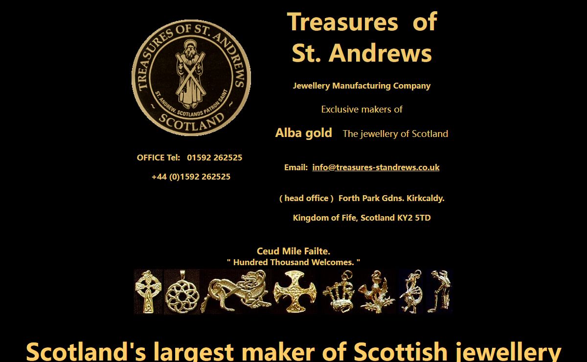 Scottish Gold and silver Celtic jewellery Treasures made in Scotland : Home Page