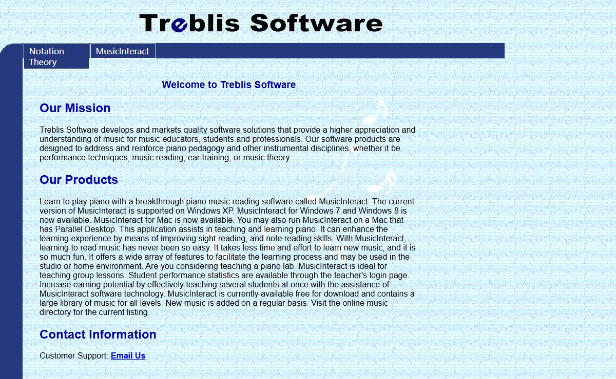 Treblis Software - Music Software for Professional Teachers
