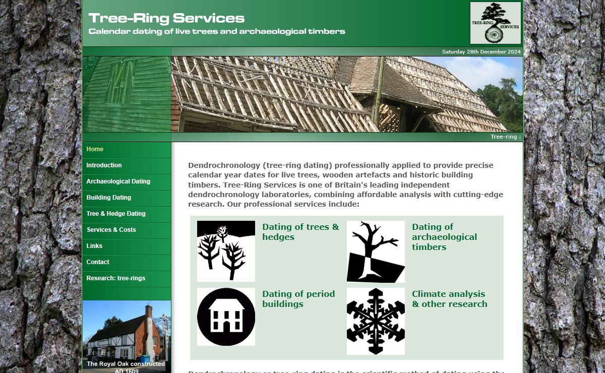 Tree-Ring Services - dendrochronology applied to date Archaeology and Historic Building timbers