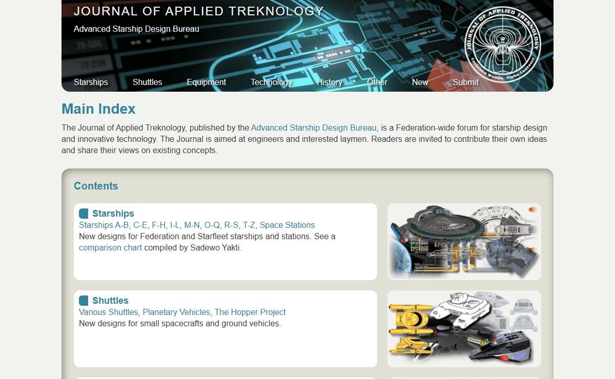 Journal of Applied Treknology - Main Index