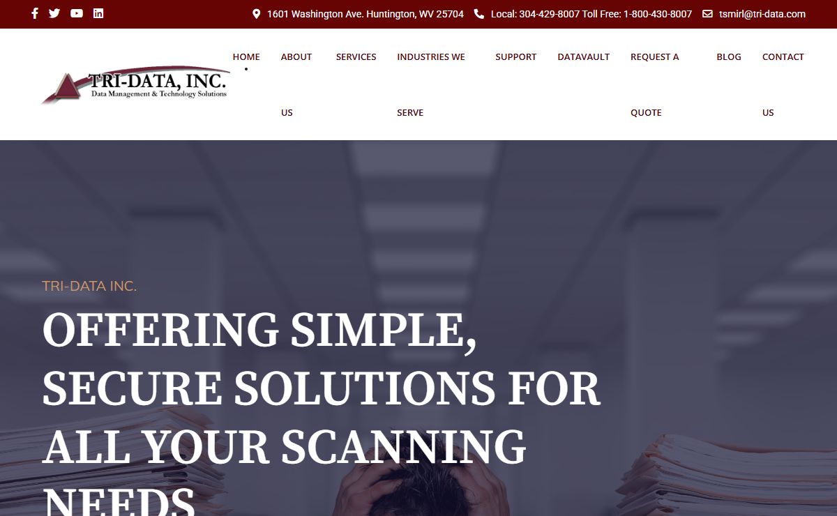 Data Management Document Storage Record Scanning Services | Tri-Data Company