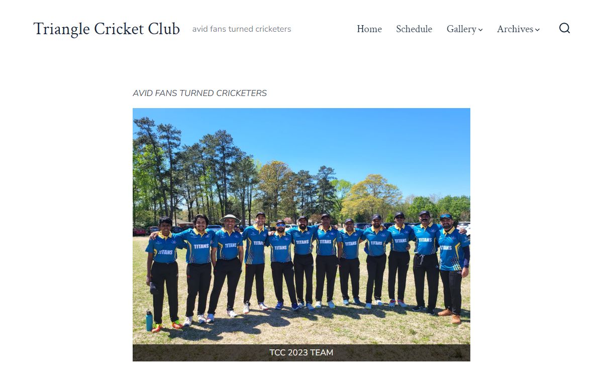 Triangle Cricket Club – avid fans turned cricketers