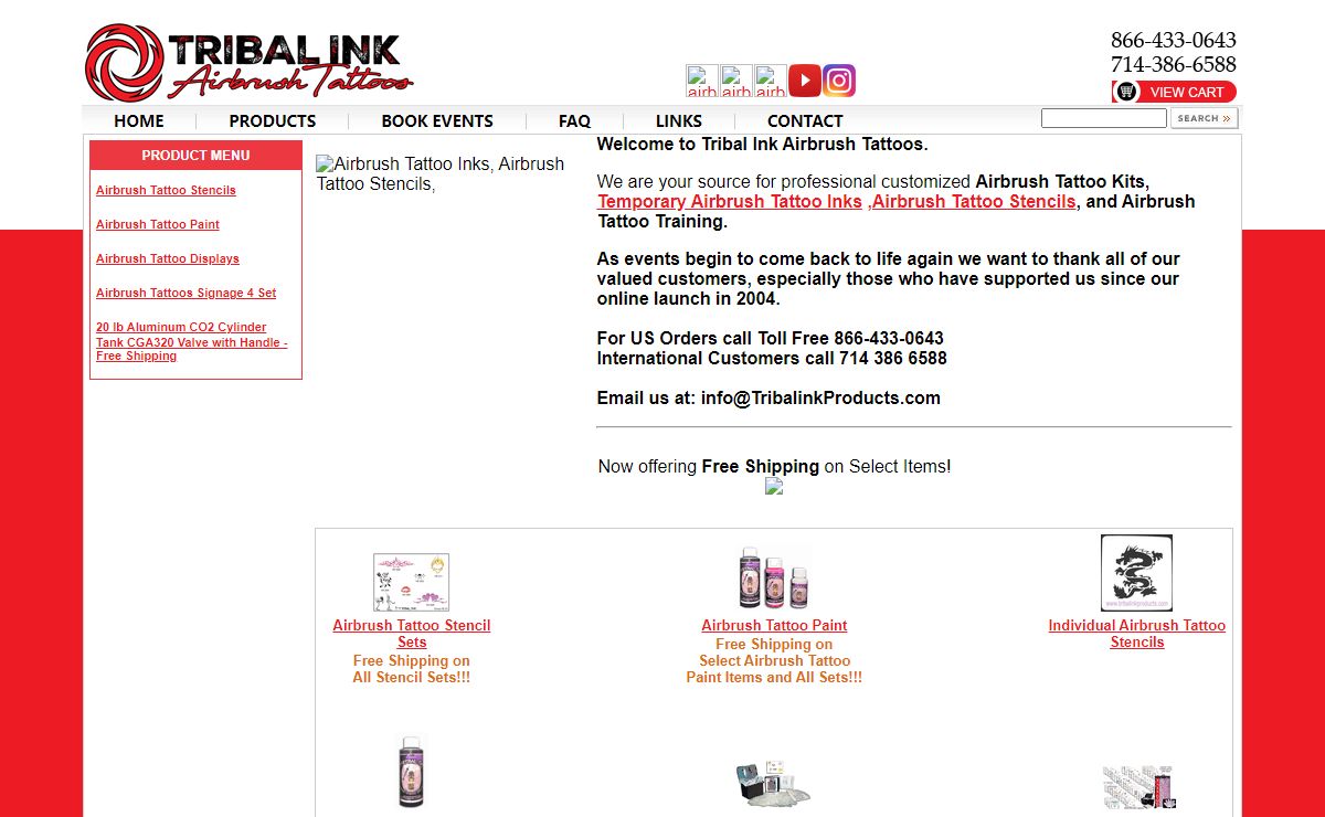 Airbrush Tattoo Inks, Kits, Stencils | Temporary Airbrush Tattoos | Tribal Ink