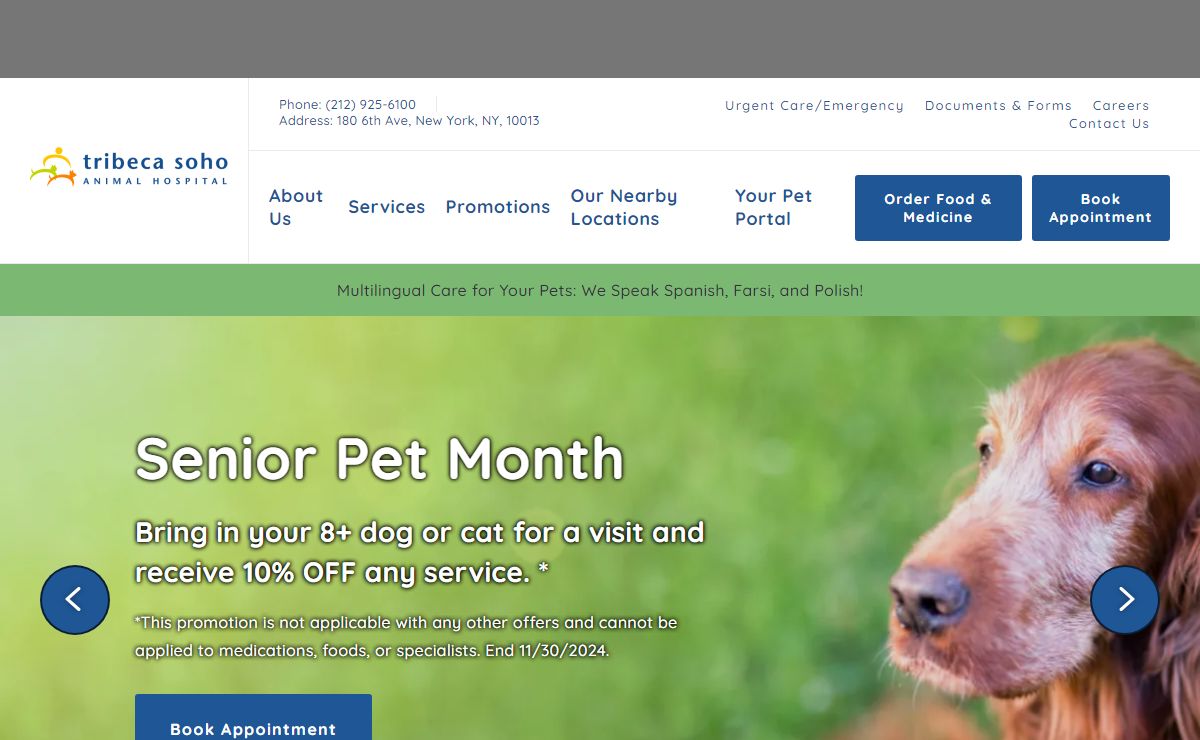 Veterinary Care in New York, NY | Tribeca Soho Animal Hospital