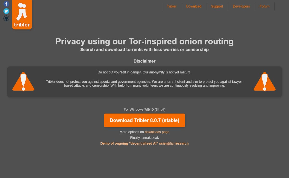 Tribler - Privacy using our Tor-inspired onion routing