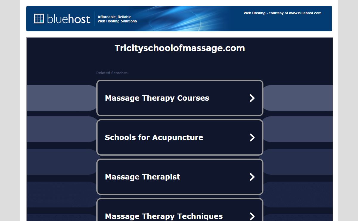 Welcome tricityschoolofmassage.com - BlueHost.com