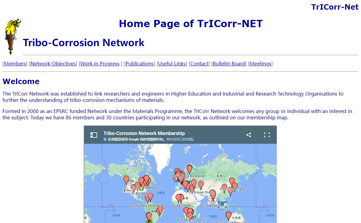Tribo-Corrosion Network