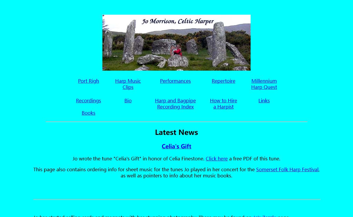 Celtic Harp music by Jo Morrison