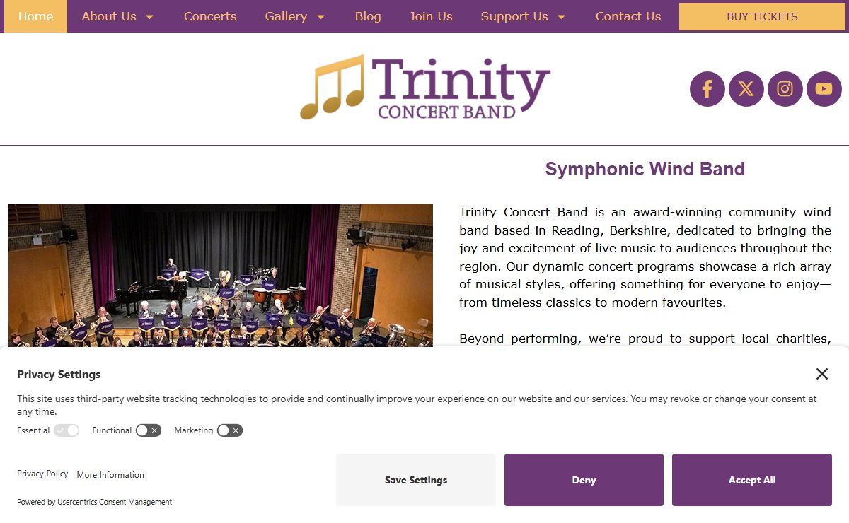 Trinity Concert Band | Award-Winning Symphonic Wind Band in Reading