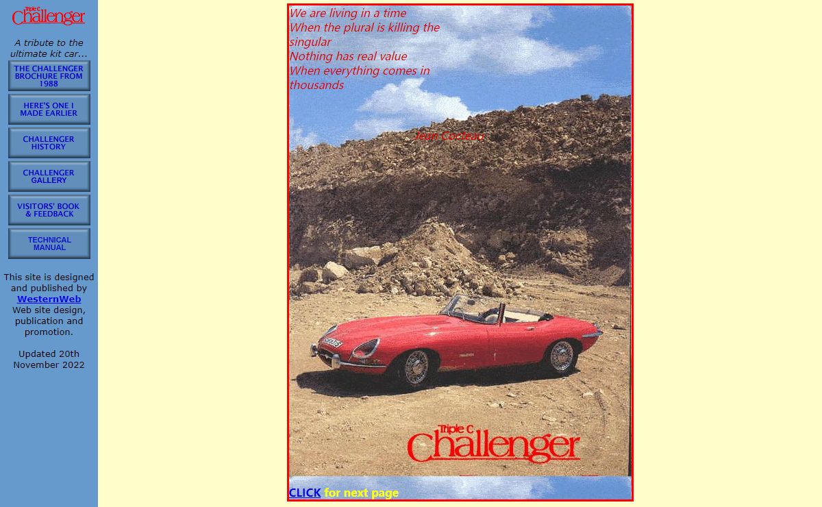 Triple C Challenger E Type replica kit car