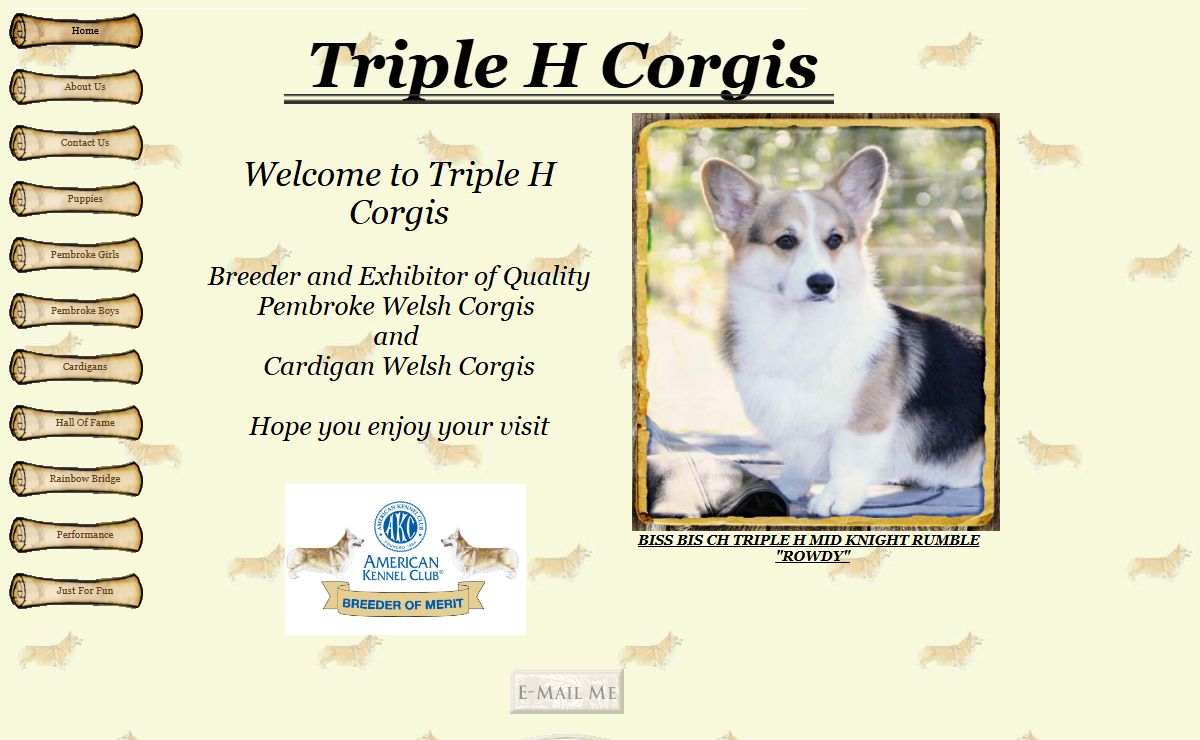 Triple H Corgis Debbie Cox Pembroke and Cardigan Welsh Corgis