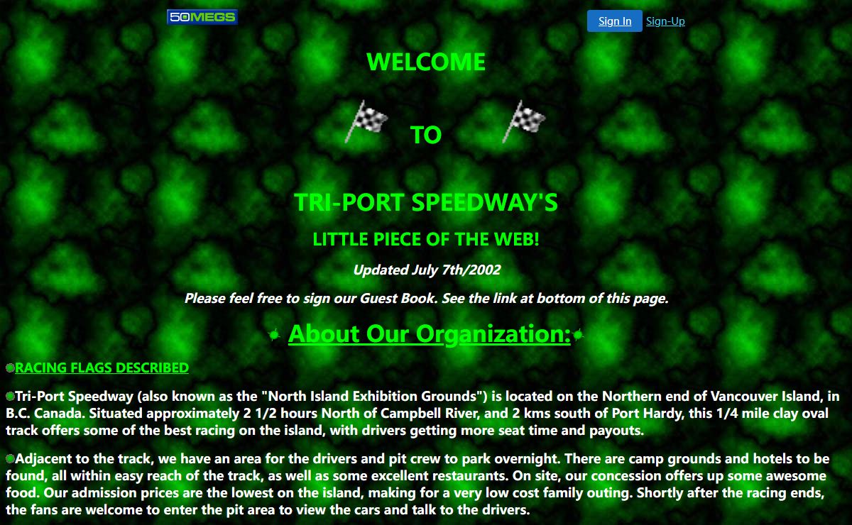 WELCOME TO TRI-PORT SPEEDWAY