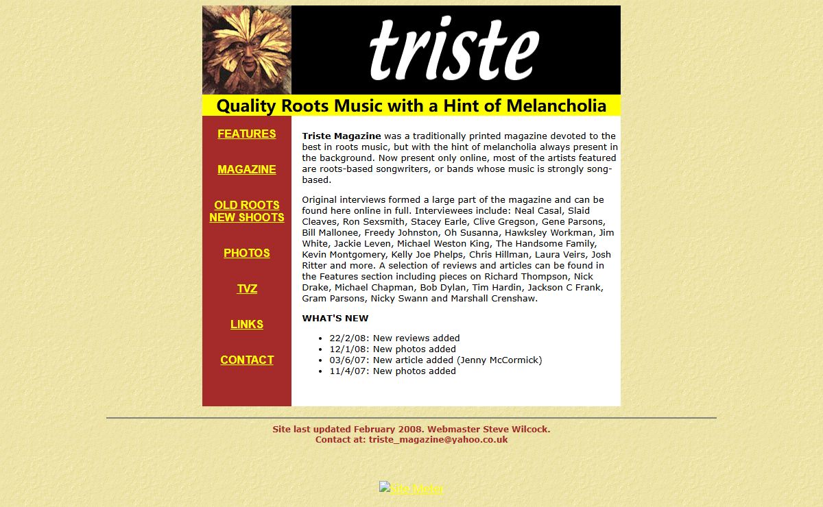 Triste Magazine - melancholic roots music