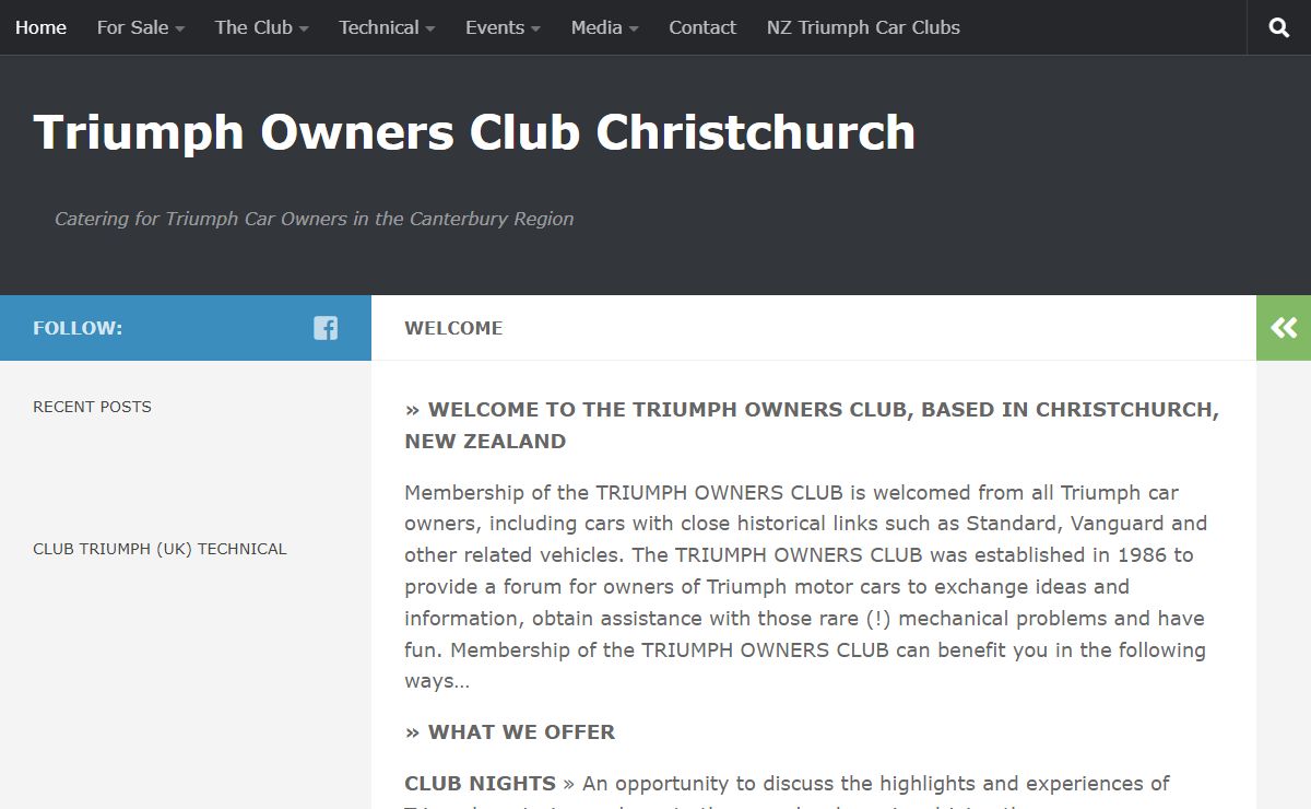 Triumph Owners Club Christchurch – Catering for Triumph Car Owners in the Canterbury Region