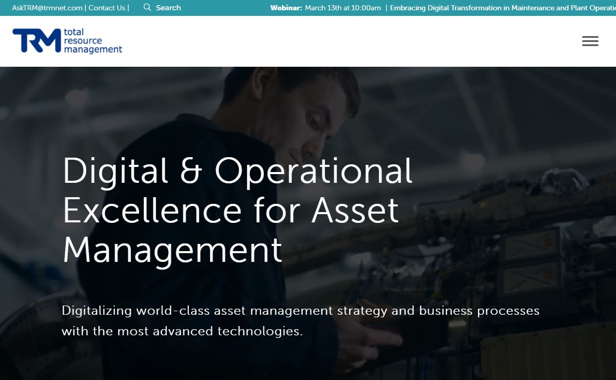 End to End Reliability & Maintenance Solutions | Total Resource Management, Inc.