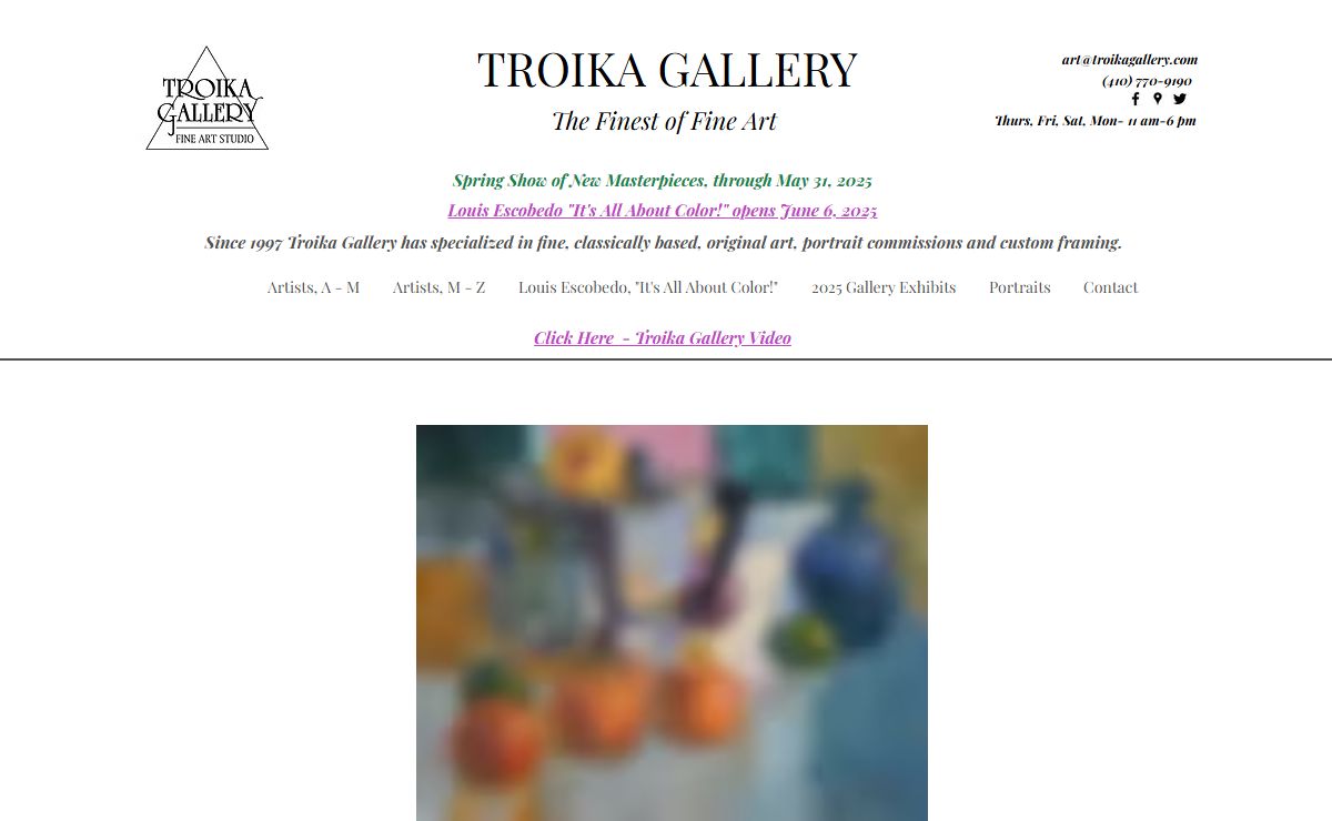 Art Gallery | Troika Gallery Fine Art Studio | Easton