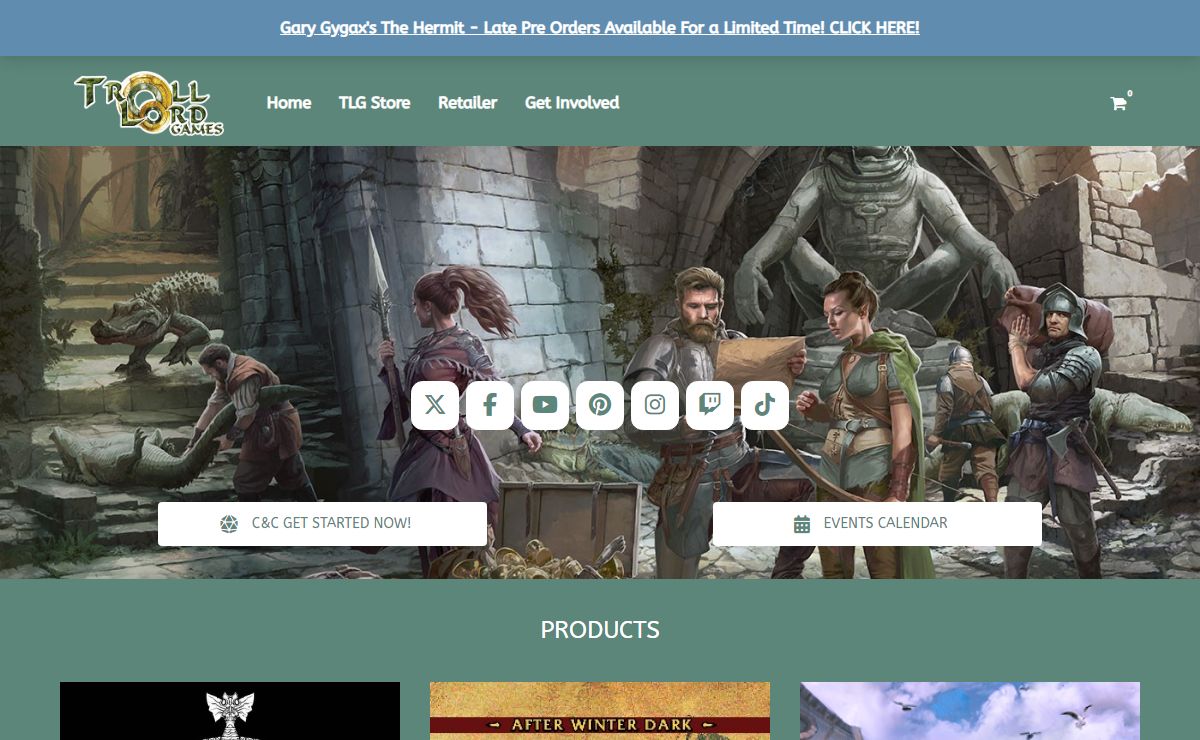 Troll Lord Games – Makers of Castles & Crusades and many other RPG's