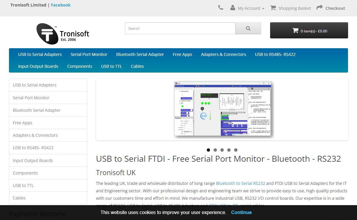 USB to Serial FTDI, Bluetooth, Free Serial Port Monitor, Trade