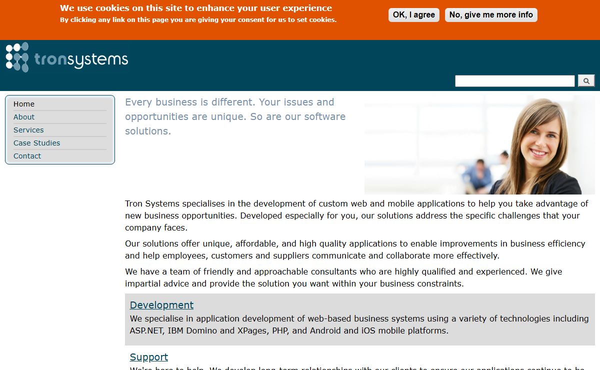 Tron Systems: Lotus Notes/Domino/XPages and PHP application developers in Scotland, London, and the United Kingdom | Custom software for performing business