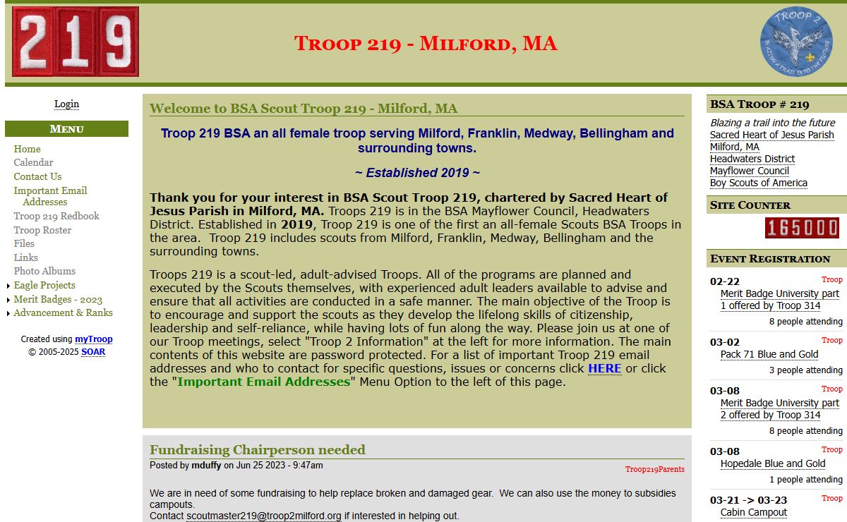 BSA Troop 219, Milford MA | Home Page