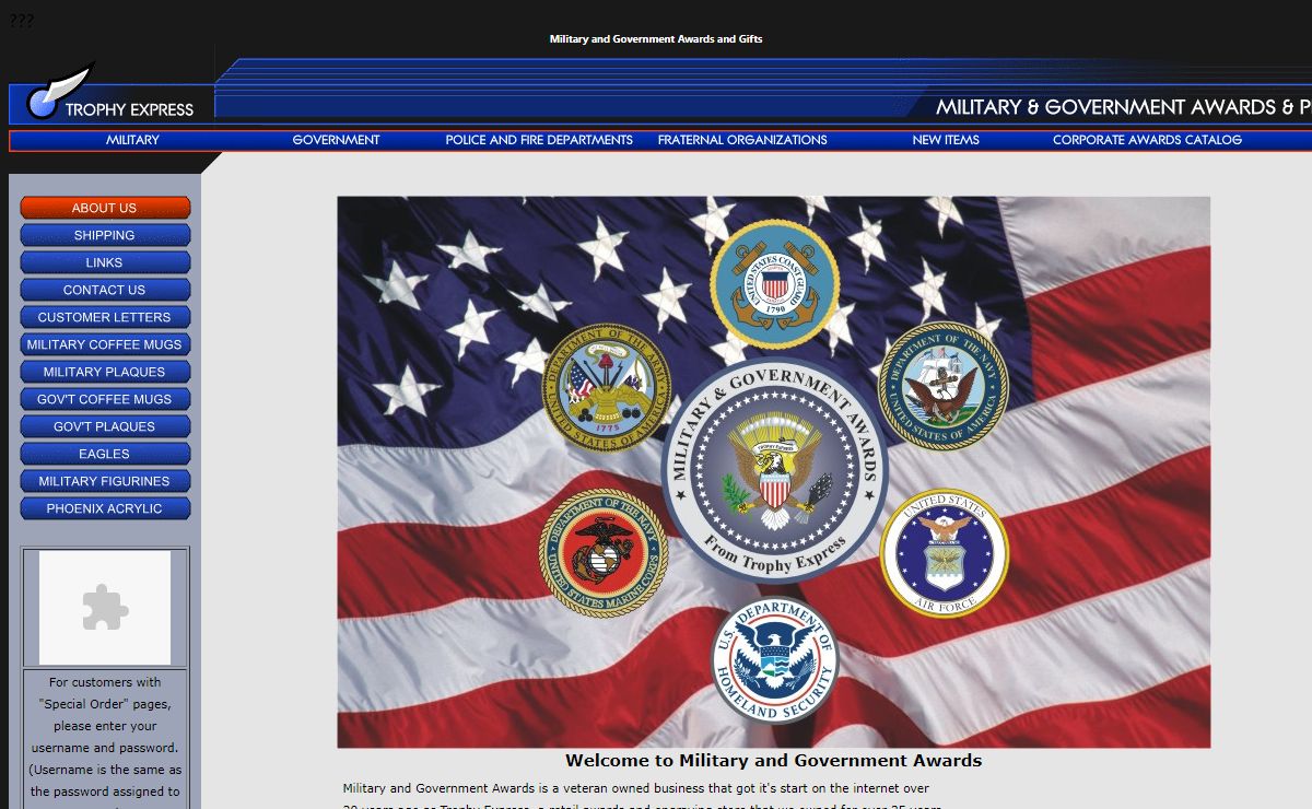 Military and Government Awards