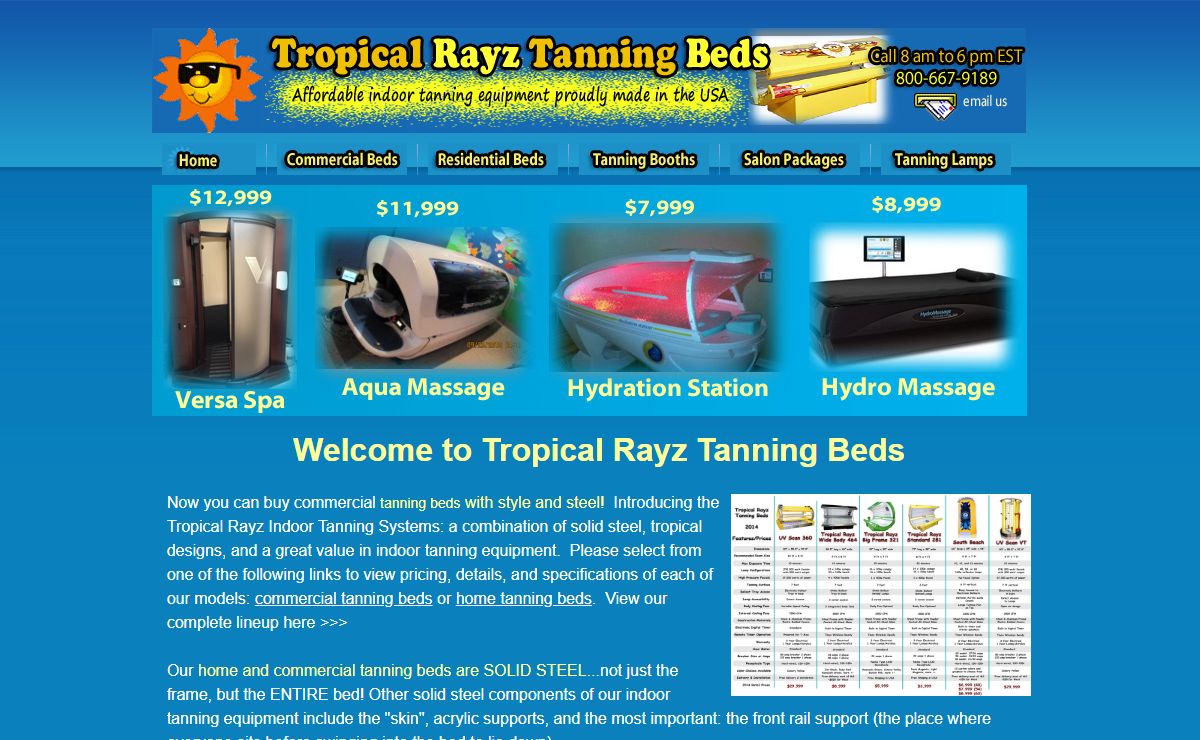 Tropical Rayz Tanning Beds