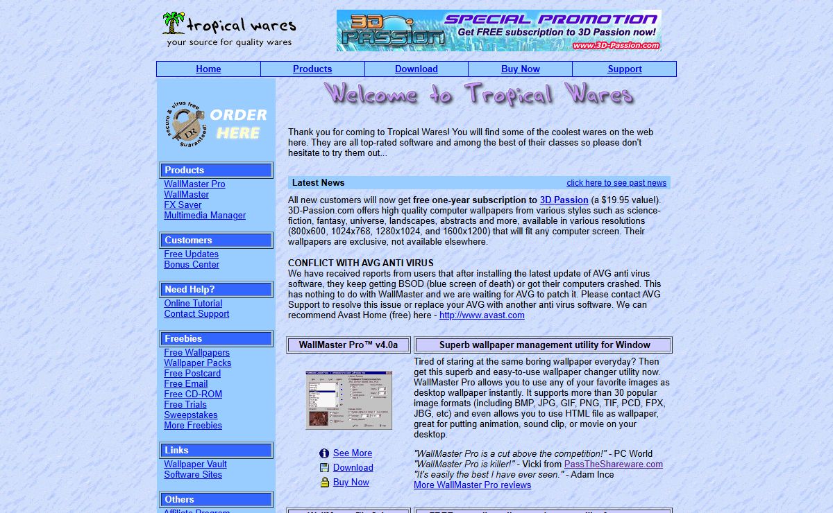Tropical Wares - Desktop Utilities, Wallpapers and Screensavers