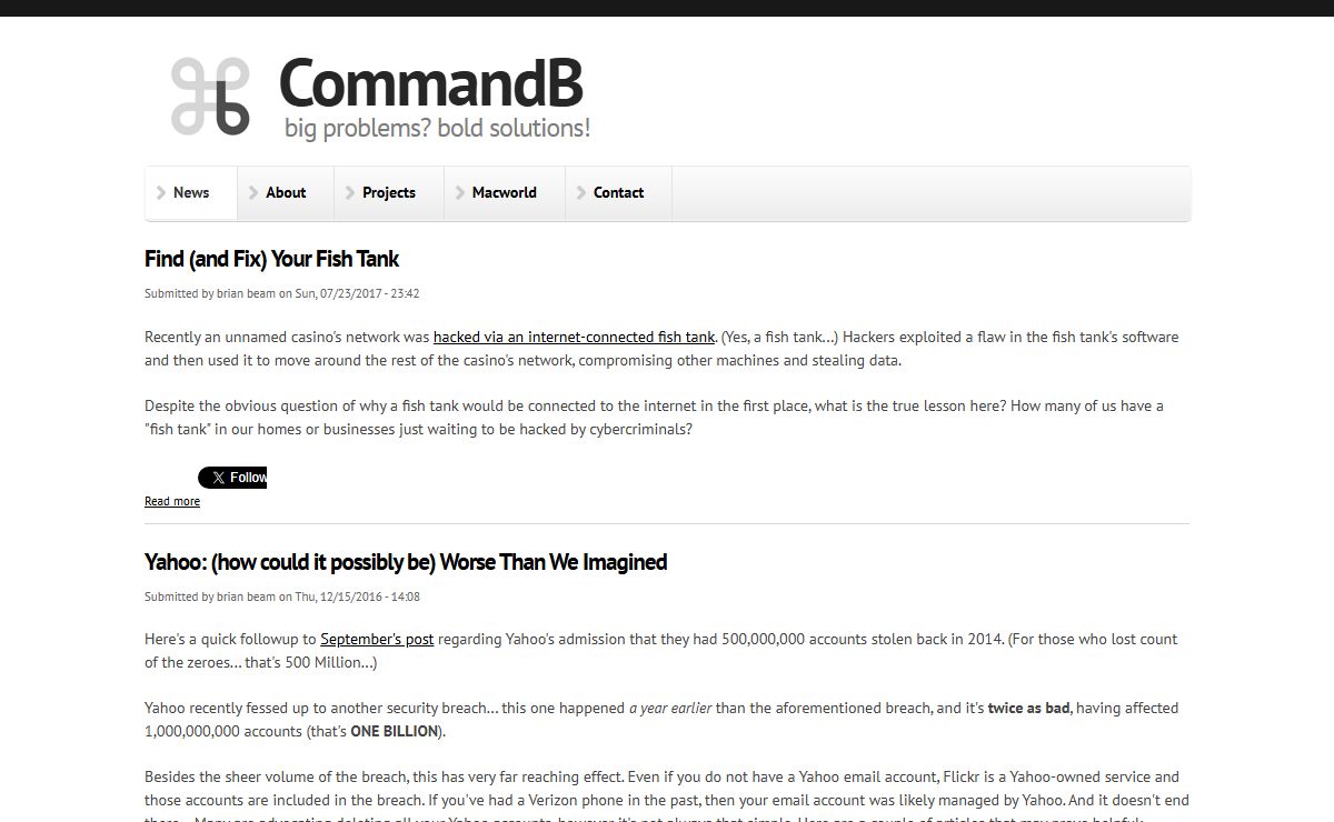 CommandB |  big problems? bold solutions!