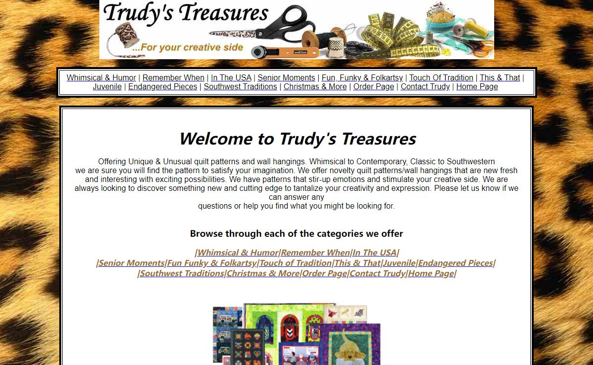 Welcome to Trudy's Treasures-Unique and Unusual Quilting Patterns