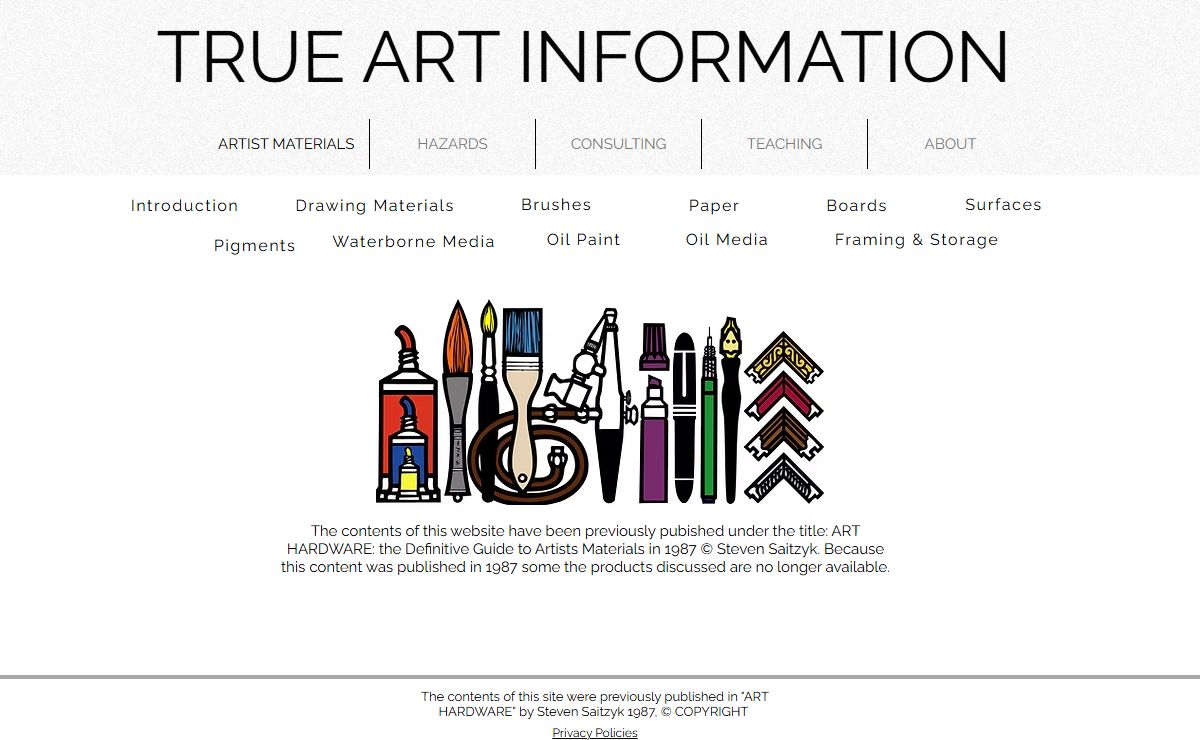 True Art Information | Art Materials | Consulting | Teaching