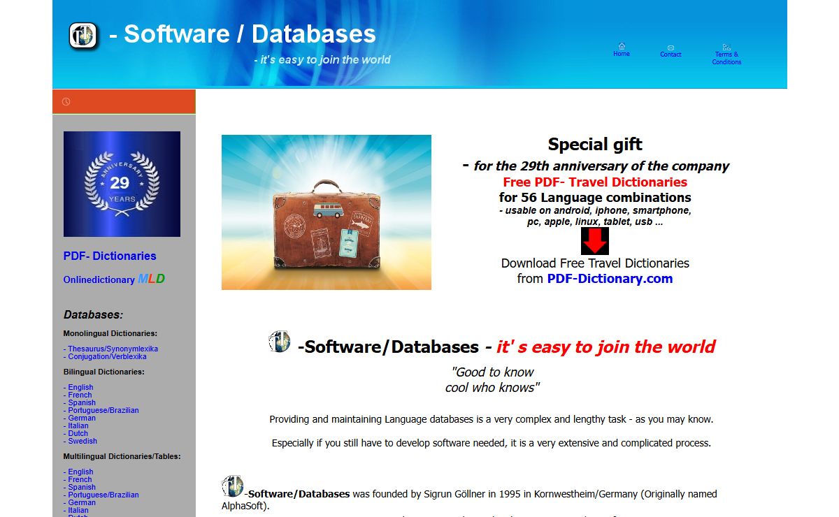 TT- Software/ Databases: it´s easy to join the world
