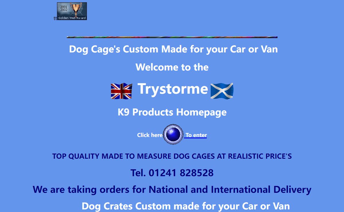 Trystorme custom made Dog cage's for Cars and Vans manufactured in Scotland
