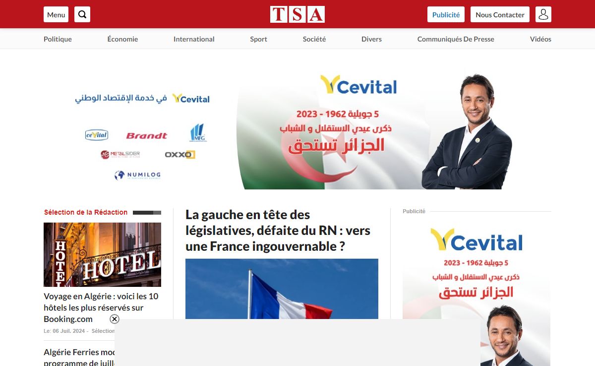TSA — Premier Média Francophone Algérien sur Internet
