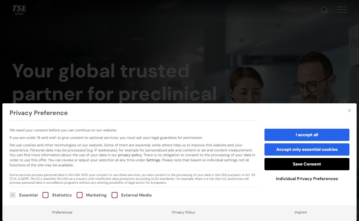 TSE - preclinical in-vivo research