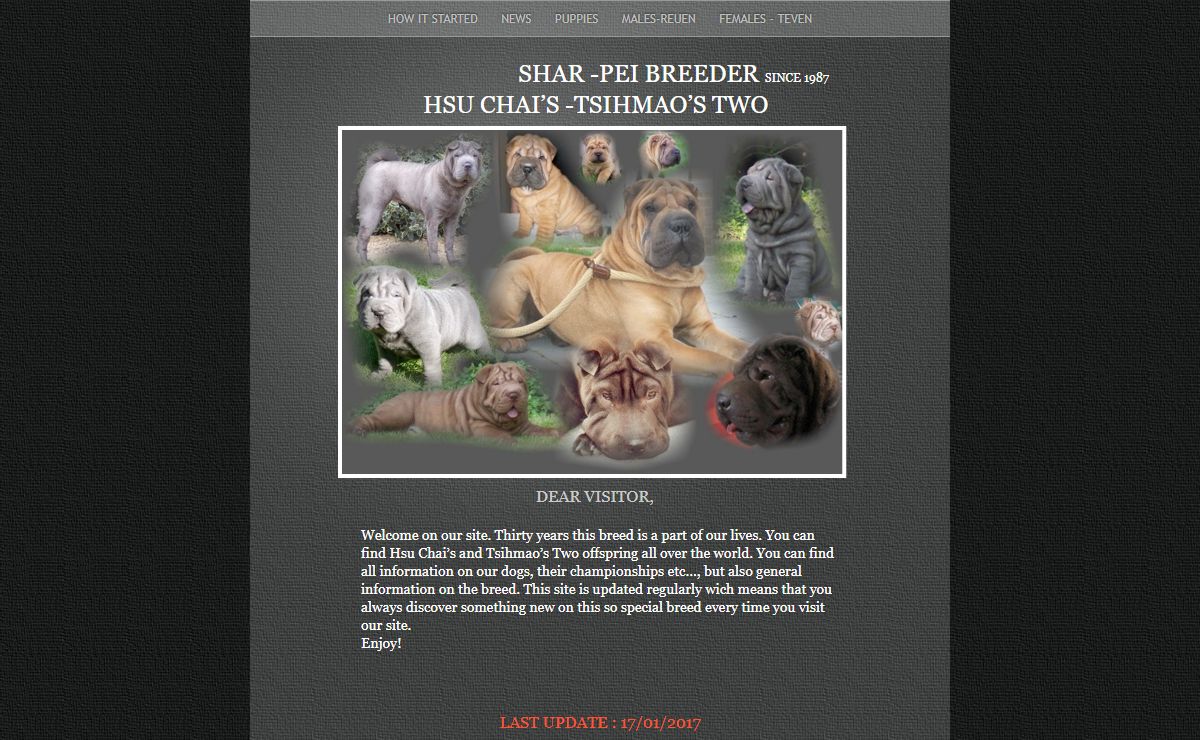 Shar -Pei BREEDER since 1987 Hsu Chai’s -Tsihmao’s Two