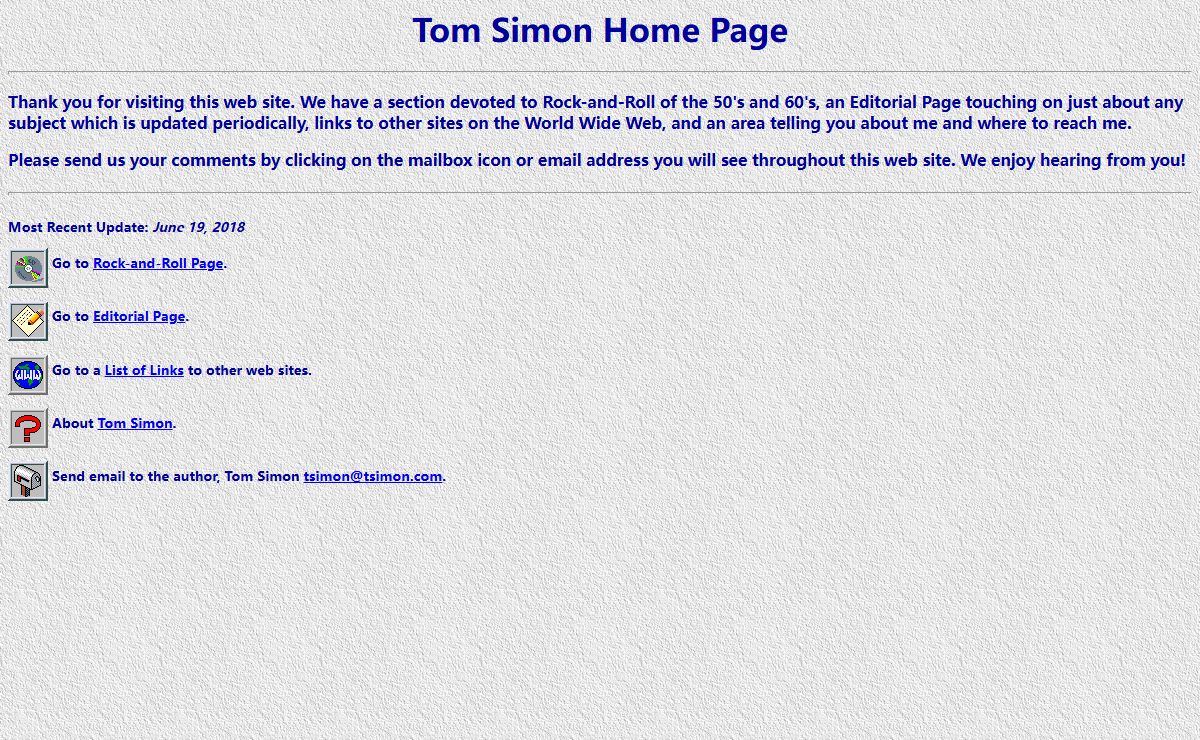 Tom Simon Home Page