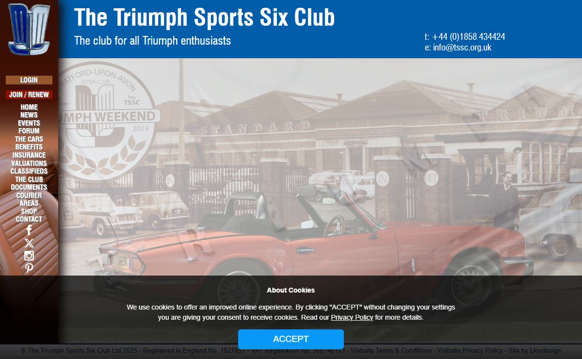The Triumph Sports Six Club - Home
