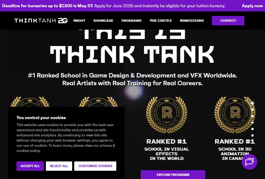 3d Animation Schools | Game Art Courses - Think Tank