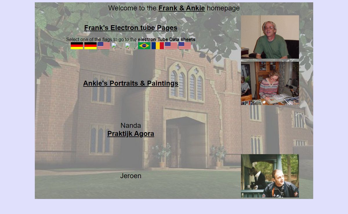 Frank & Ankie homepage