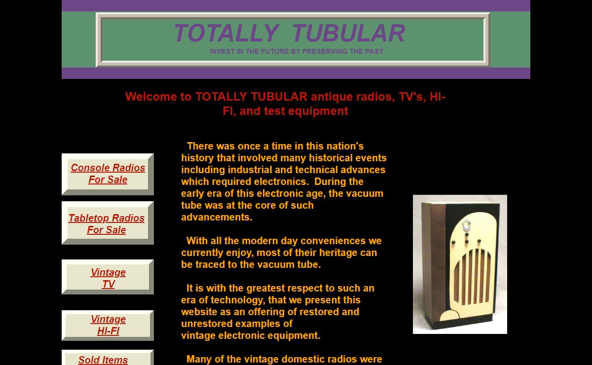 Totally Tubular Antique Radios