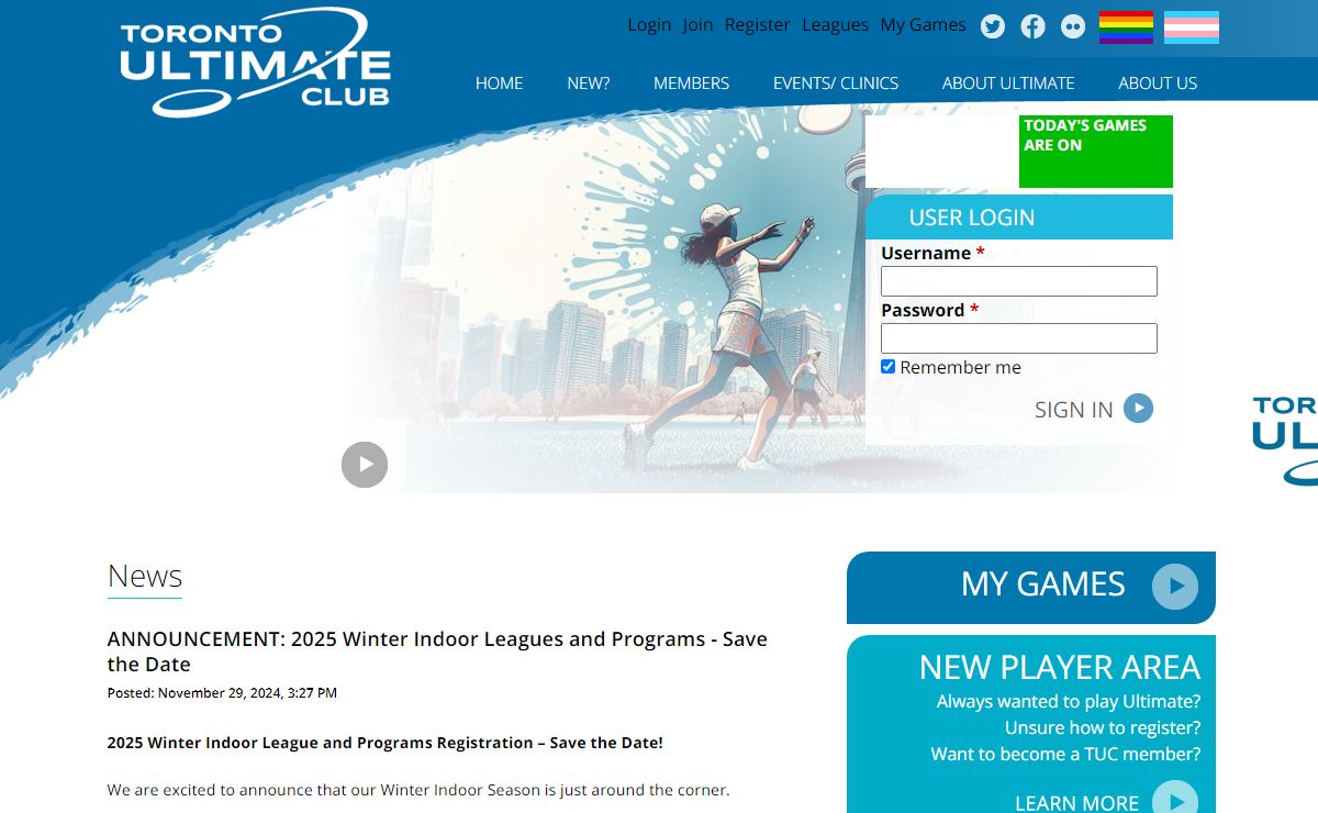 Home | Toronto Ultimate Club