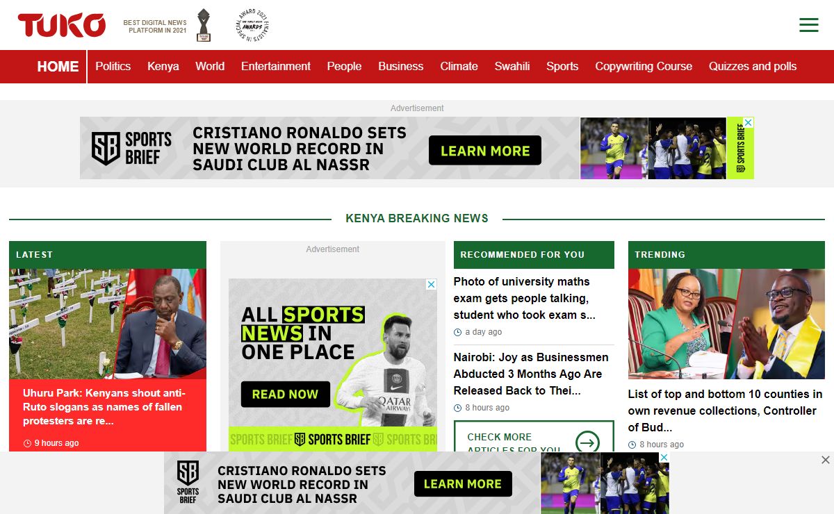 Tuko News - Breaking News, Kenya News, Latest News Today