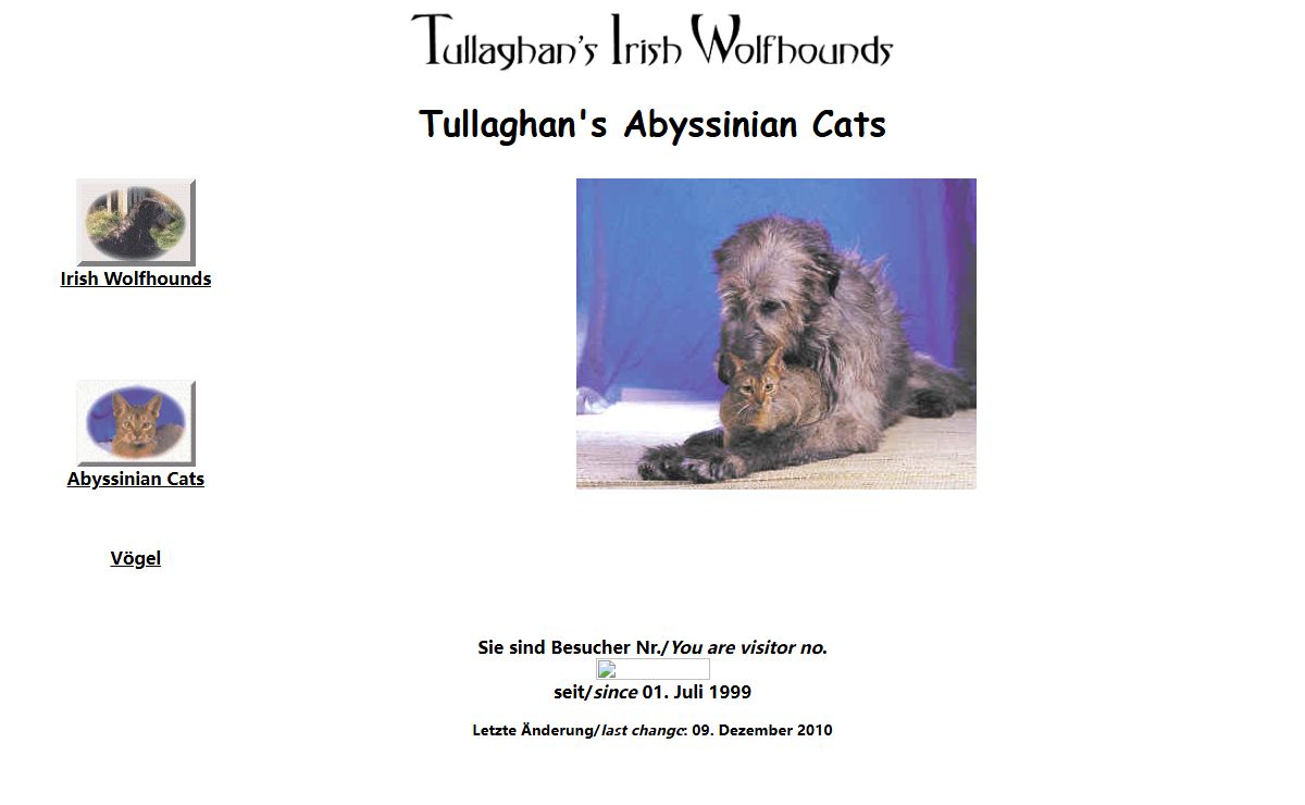 Tullaghan's Irish Wolfhounds & Abyssinian Cats