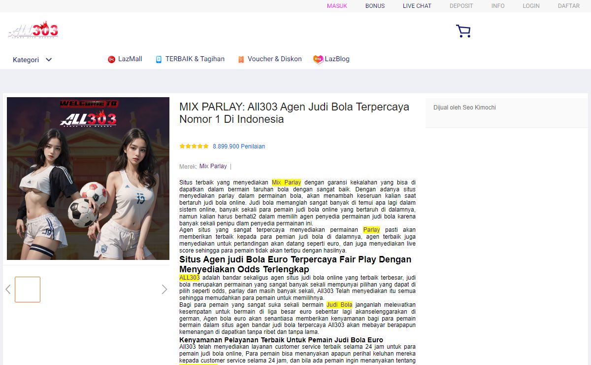 MIX PARLAY: All303 Agen Judi Bola Terpercaya Nomor 1 Di Indonesia