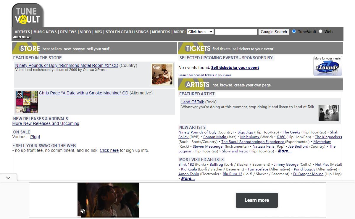 TuneVault.com - Independent Music, MP3, Artist, CD - Main Page
