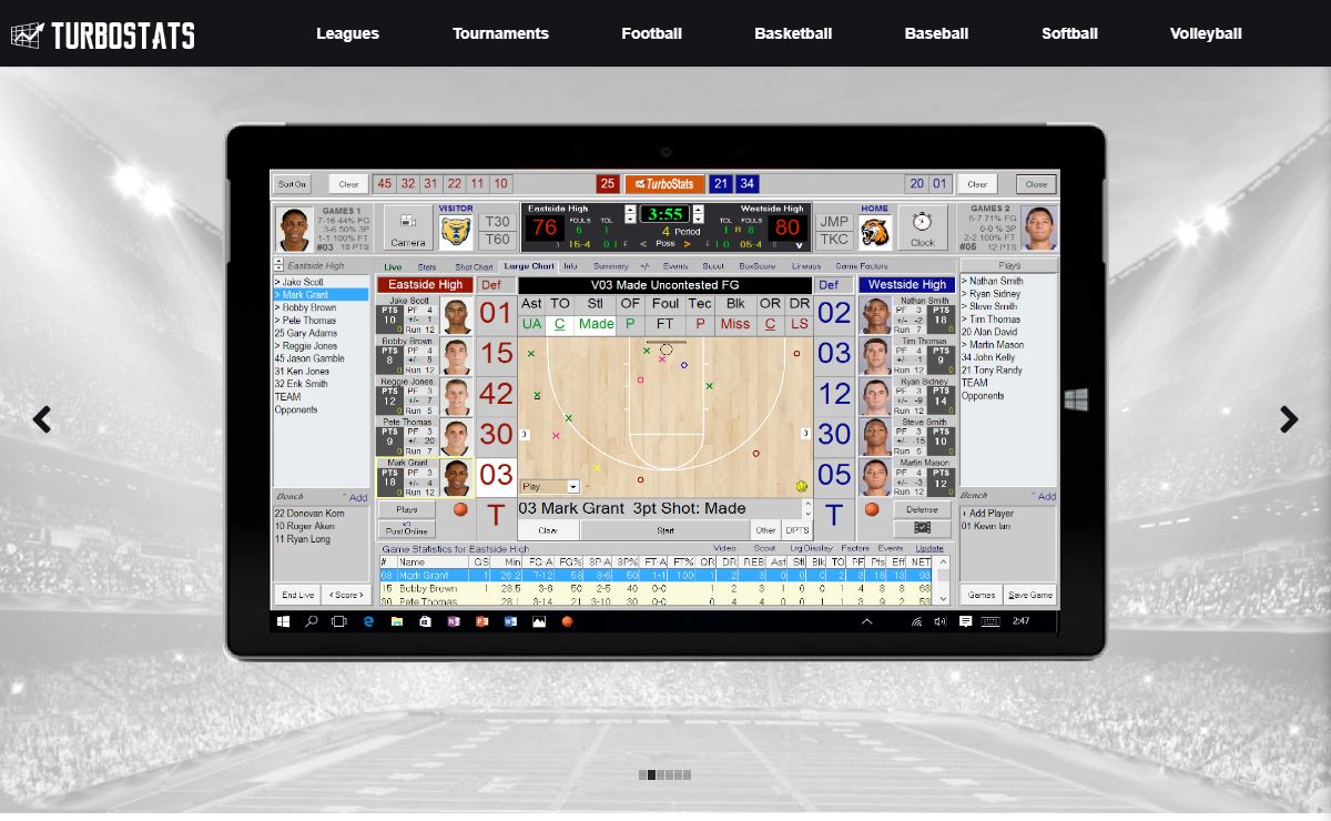 Basketball, Football, Baseball, Softball & Volleyball Stats App - TurboStats